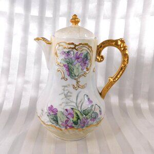 Charles Ahrenfeldt 1897 Chocolate Pot with Violets # 26136